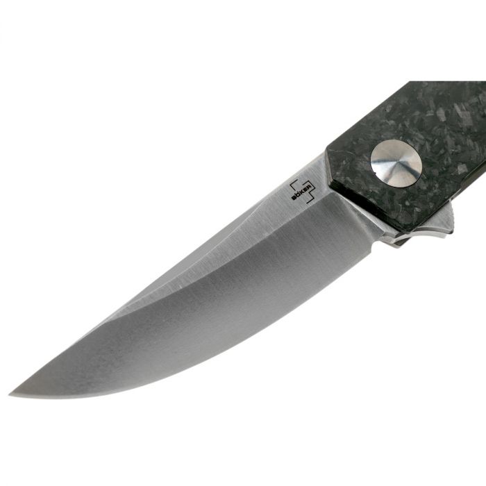 Складной нож Boker Kwaiken Compact Flipper, сталь D2, рукоять титан/карбон