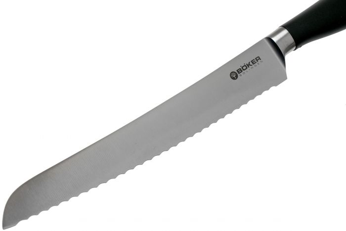 Кухонный хлебный нож Bker Core Professional Bread Knife, 220 мм, сталь X50CrMoV15, рукоять пластик