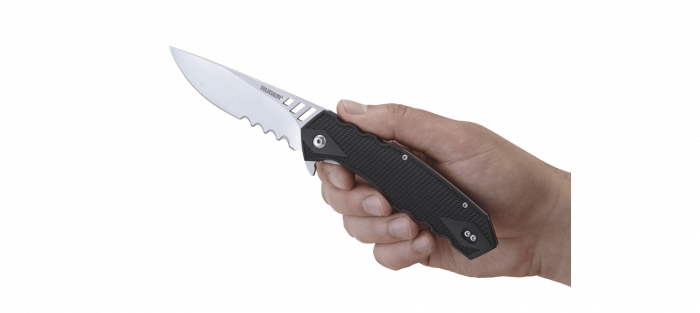 Складной нож CRKT Ruger® Follow-Through™, сталь 8Cr13MoV, рукоять термопластик GRN