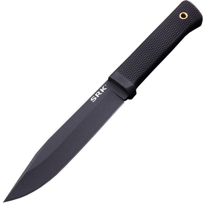 Нож с фиксированным клинком Cold Steel SRK, сталь SK-5, чёрное покрытие Black Tuff-Ex