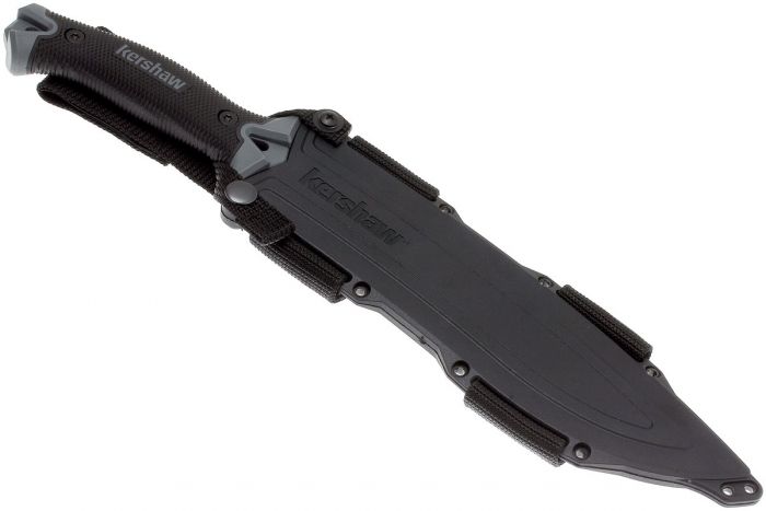 Кукри мачете Camp 10 - Kershaw 1077, сталь 65MN Carbon, рукоять прорезиненный термопластик