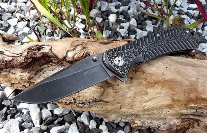 Складной нож Starter KERSHAW 1301BW, сталь 4Cr14 с покрытием BlackWash™, рукоять нержавеющая сталь