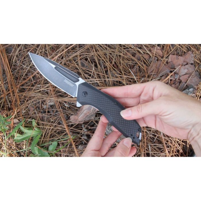 Складной нож Flourish KERSHAW 3935, сталь 8Cr13MoV BlackWash™, рукоять G-10 и Carbon