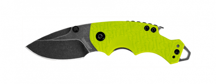 Нож складной Shuffle - KERSHAW 8700LIMEBW, сталь 8Cr13MoV c покрытием BlackWash™, рукоять текстурированный термопластик GFN зелёного цвета