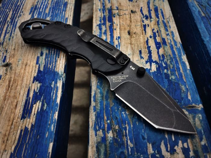 Нож складной Shuffle II - KERSHAW 8750TBLKBW, сталь 8Cr13MoV c покрытием BlackWash™, рукоять термопластик GFN чёрного цвета