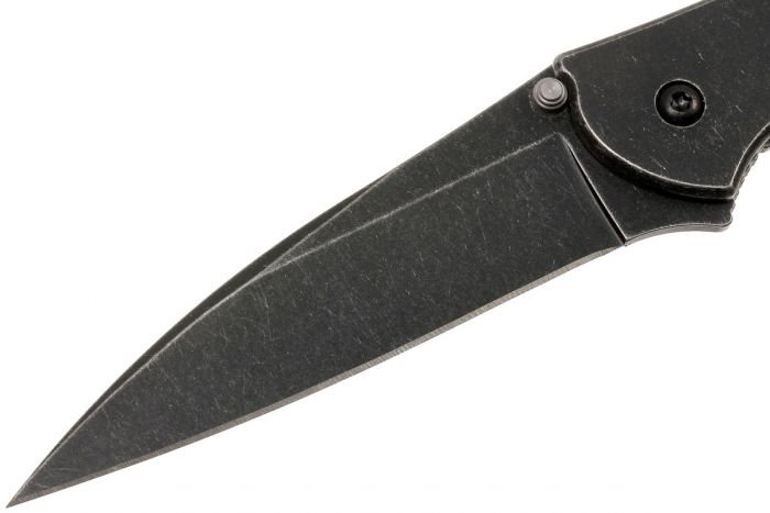 Складной нож Leek - Kershaw 1660BLKW, сталь Sandvik™ 14C28N с покрытием Black-Oxide BlackWash™, рукоять нержавеющая сталь 410 Stainless Steel, чёрный