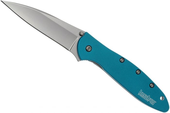 Полуавтоматический складной нож Kershaw Leek, сталь Sandvik™ 14C28N, рукоять анодированный алюминий, бирюзовый