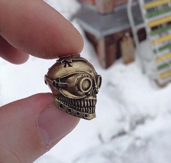 Бусина для темляка Steampunk Skull