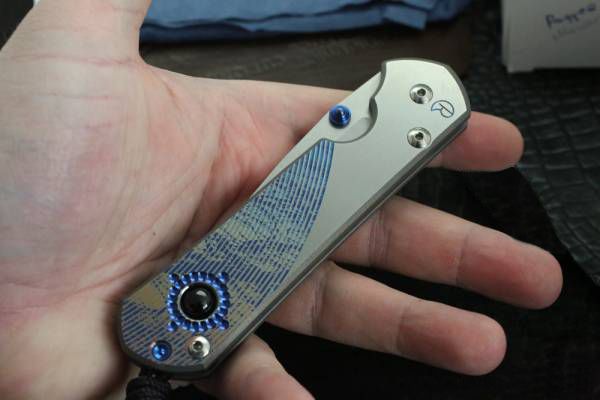 Нож складной Chris Reeve Large Sebenza 21 Almandine Cabochon, сталь CPM-S35VN, рукоять титан