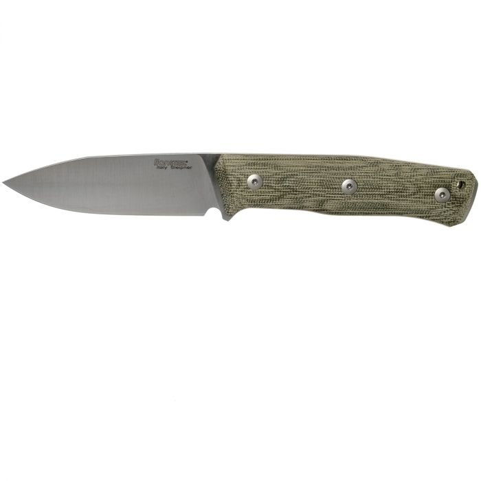 Нож с фиксированным клинком LionSteel B35, сталь Sleipner, рукоять Green canvas micarta