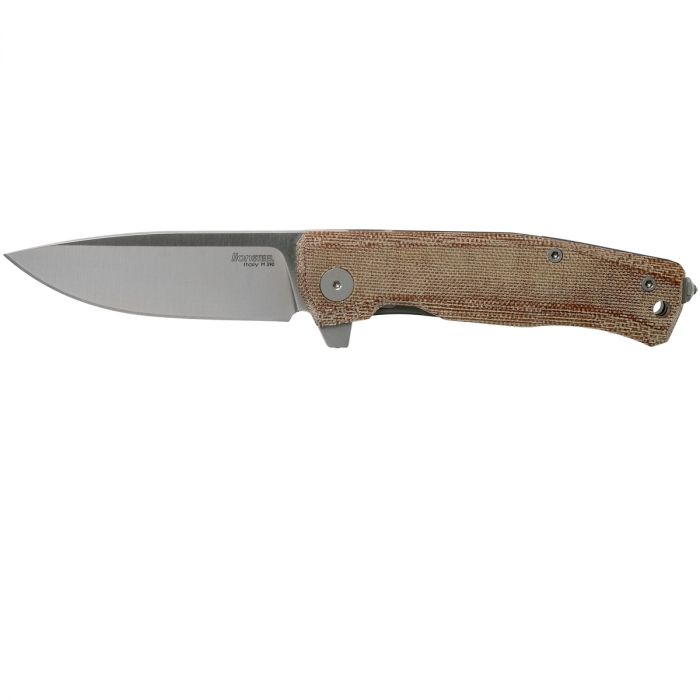 Складной нож LionSteel MT01 CVN, сталь M390, рукоять Natural canvas micarta