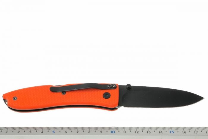 Нож складной LionSteel 8800B OR Opera, сталь Black Finish D2 Tool Steel, рукоять стеклотекстолит G-10, оранжевый