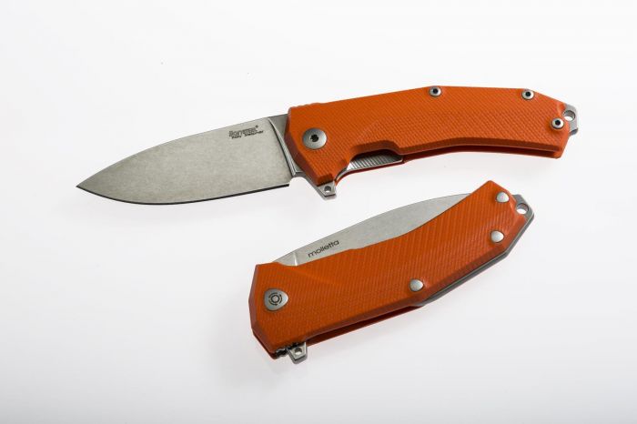 Нож складной LionSteel KUR OR G10 Orange Flipper, сталь Uddeholm Sleipner®, стеклотекстолит, оранжевый