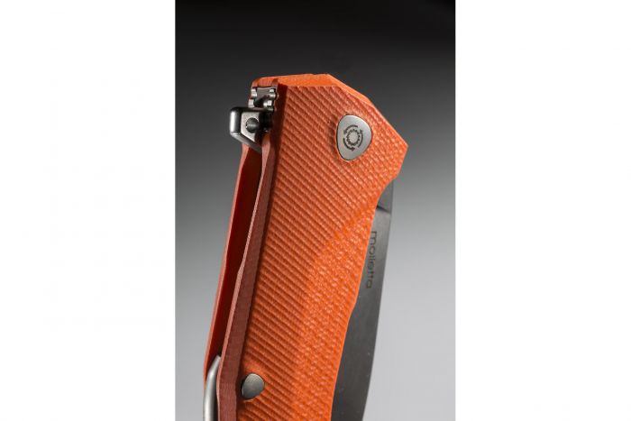 Нож складной LionSteel KUR OR G10 Orange Flipper, сталь Uddeholm Sleipner®, стеклотекстолит, оранжевый