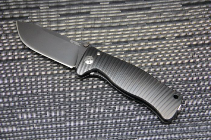 Нож складной LionSteel SR1 PVD, сталь Sleipner, рукоять титан