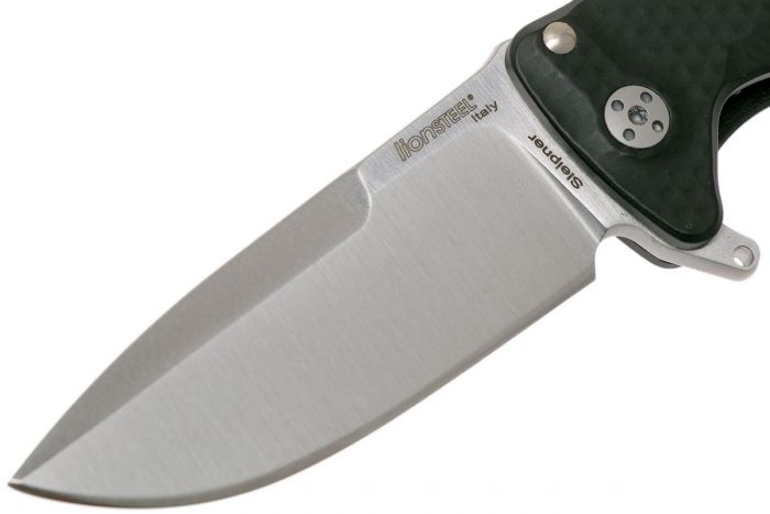 Нож складной LionSteel SR22A BS Mini, сталь Uddeholm Sleipner® Satin Finish, рукоять алюминий (Solid®), чёрный