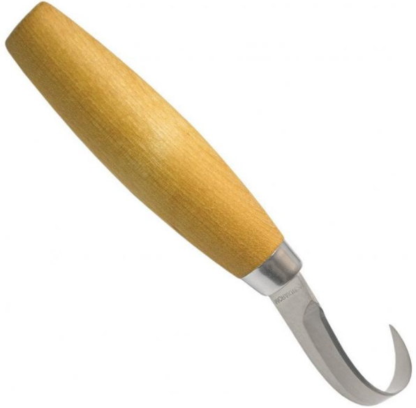 Нож Morakniv Hook Knife 164 Right Hand ложкорез, сталь Sandvik 12C27, рукоять береза