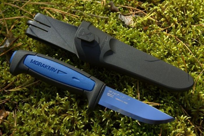 Нож с фиксированным лезвием Morakniv Pro S, сталь Sandvik 12С27, рукоять резина/пластик