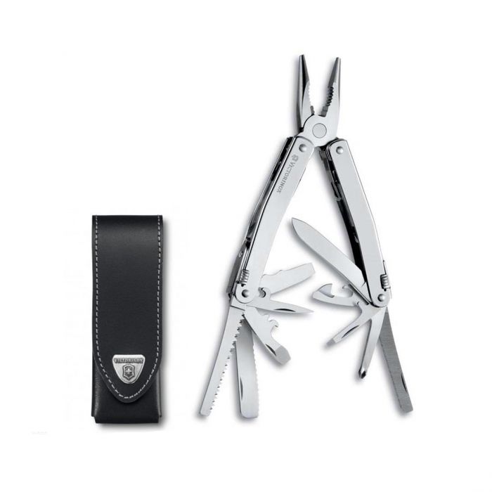 Мультитул Victorinox SwissTool, сталь X50CrMoV15, рукоять нержавеющая сталь, в чехле