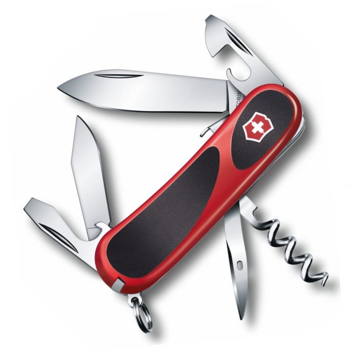 Нож перочинный Victorinox EvoGrip S101, сталь X50CrMoV15, рукоять термопластик GRN, красно-чёрный