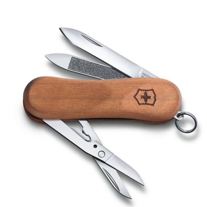 Нож перочинный Victorinox EvoWood 81, сталь X50CrMoV15, рукоять ореховое дерево, коричневый