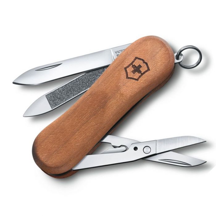 Нож перочинный Victorinox EvoWood 81, сталь X50CrMoV15, рукоять ореховое дерево, коричневый