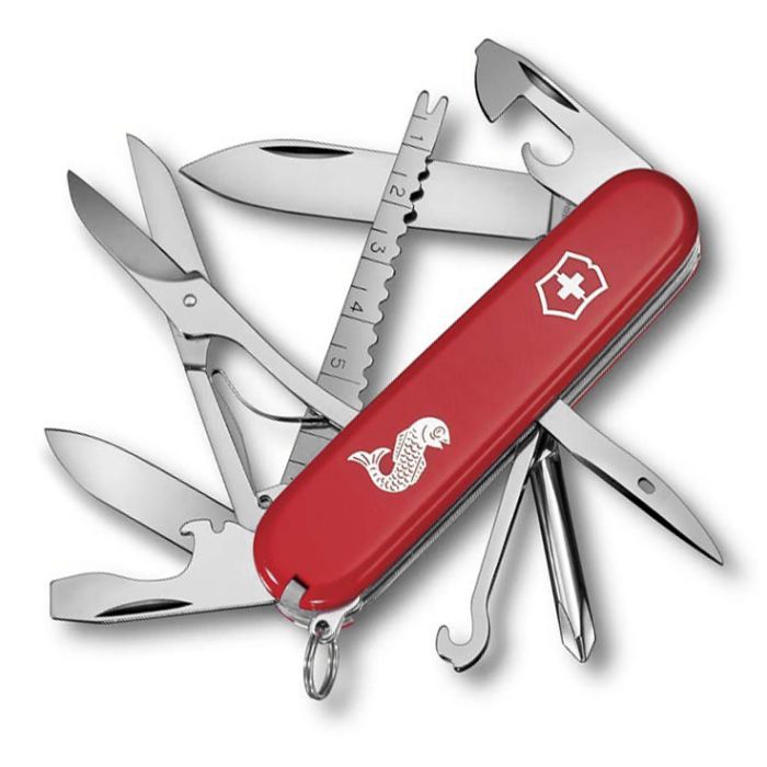 Нож перочинный Victorinox Fisherman, сталь X50CrMoV15, рукоять нейлон, красный