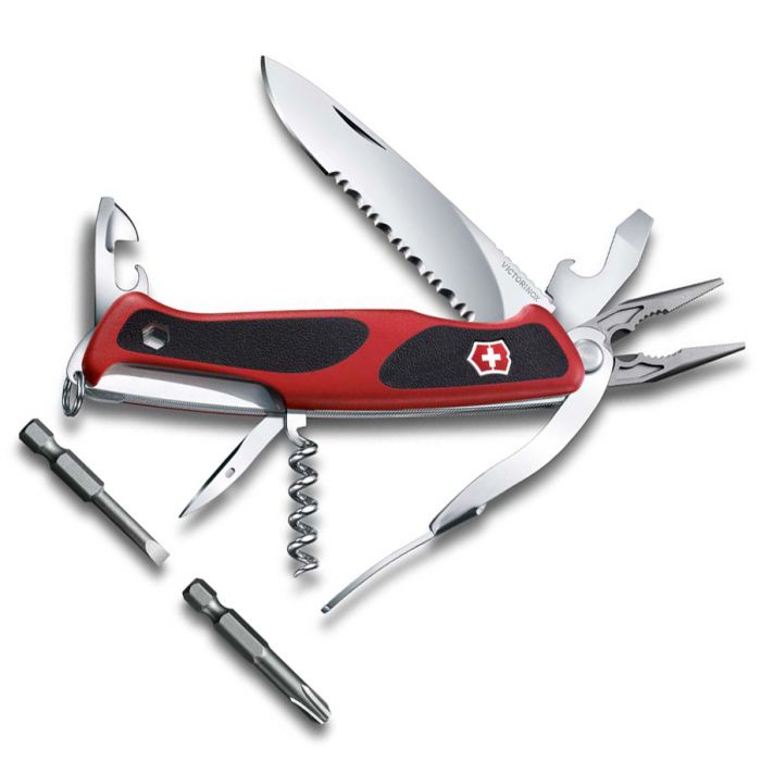 Нож перочинный Victorinox RangerGrip 174 Handyman, сталь X55CrMo14, рукоять термоэластопласт, красно-чёрный