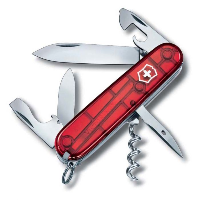 Нож перочинный Victorinox Spartan, сталь X55CrMo14, рукоять Cellidor®, полупрозрачный красный