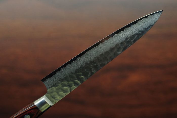 Нож универсальный 150, Sakai Takayuki, сталь Damascus VG-10, рукоять pakka wood, коричневый