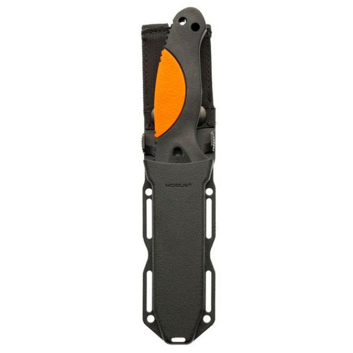 Нож с фиксированным клинком Hogue EX-F02 Black Clip Point, сталь A2 Tool Steel, рукоять термопластик GRN, оранжево-черный