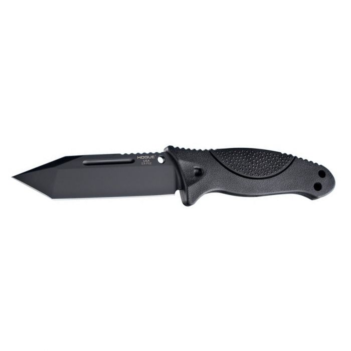 Нож с фиксированным клинком Hogue EX-F02 Black Tanto, сталь A2 Tool Steel, рукоять термопластик GRN, чёрный