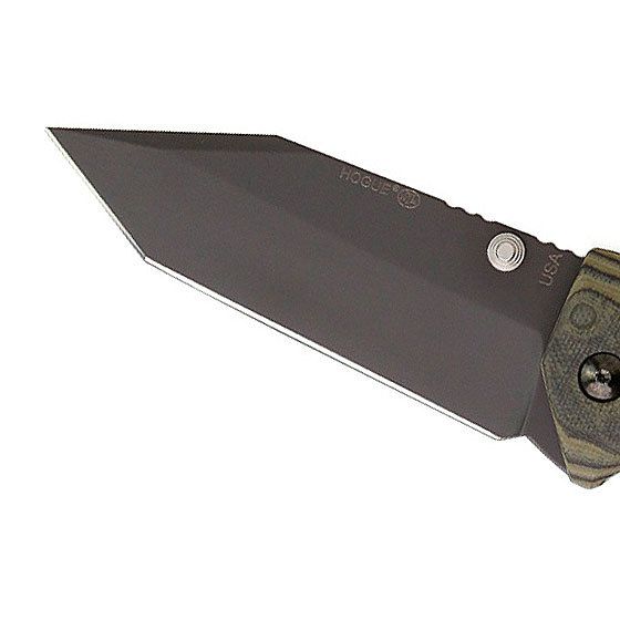 Нож складной Hogue EX-02 Black Tanto, сталь 154CM, рукоять стеклотекстолит G-Mascus®, серо-зеленый