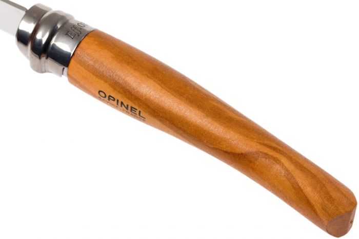 Нож складной филейный Opinel №8 VRI Folding Slim Olivewood, сталь Sandvik 12C27, рукоять из оливкового дерева, 001144