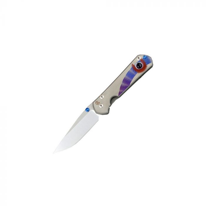 Нож складной Chris Reeve Large Sebenza 21 Unique Graphics Ametyst Cabochon, сталь CPM-S35VN, рукоять титан