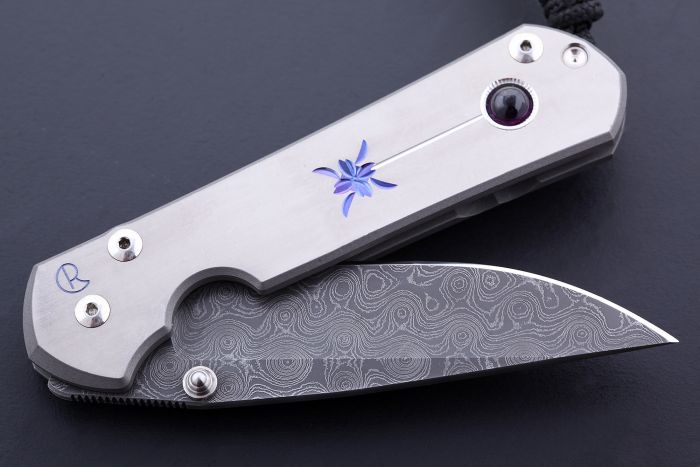 Нож складной Chris Reeve Large Sebenza 21 Unique Graphics, сталь дамаск, рукоять титан