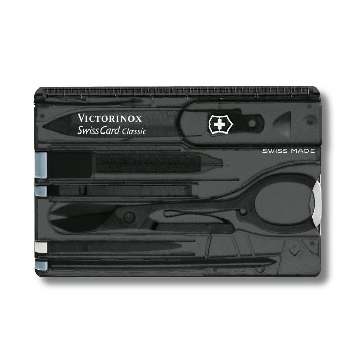 Швейцарская карта Victorinox SwissCard Onyx, сталь X45CrMoV15, рукоять ABS-Пластик, черный