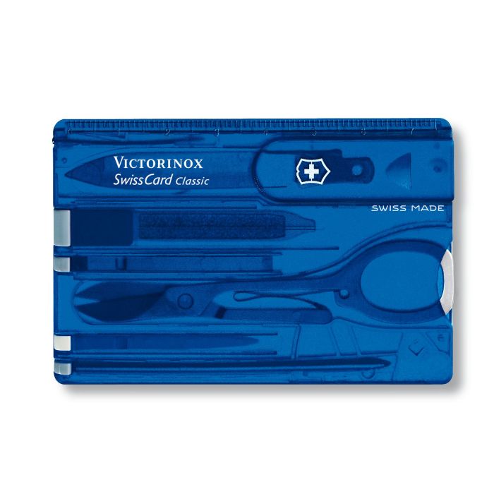 Швейцарская карта Victorinox SwissCard, сталь X50CrMoV15, рукоять ABS-Пластик, синий