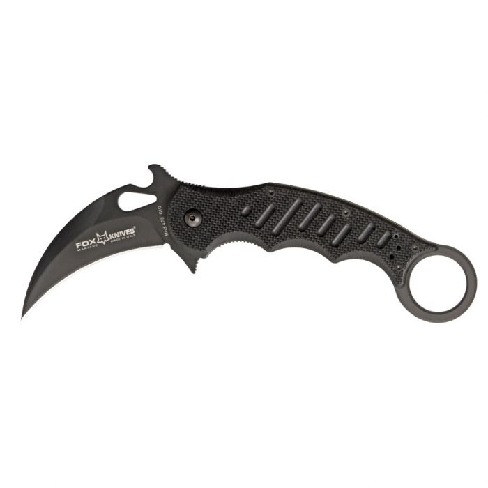 Складной нож Fox Karambit, сталь N690, рукоять стеклотекстолит G-10, чёрный