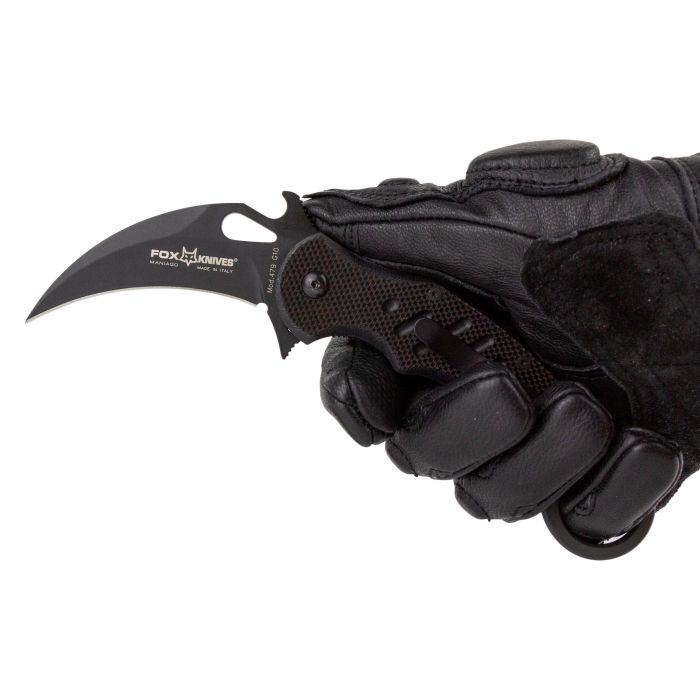 Складной нож Fox Karambit, сталь N690, рукоять стеклотекстолит G-10, чёрный