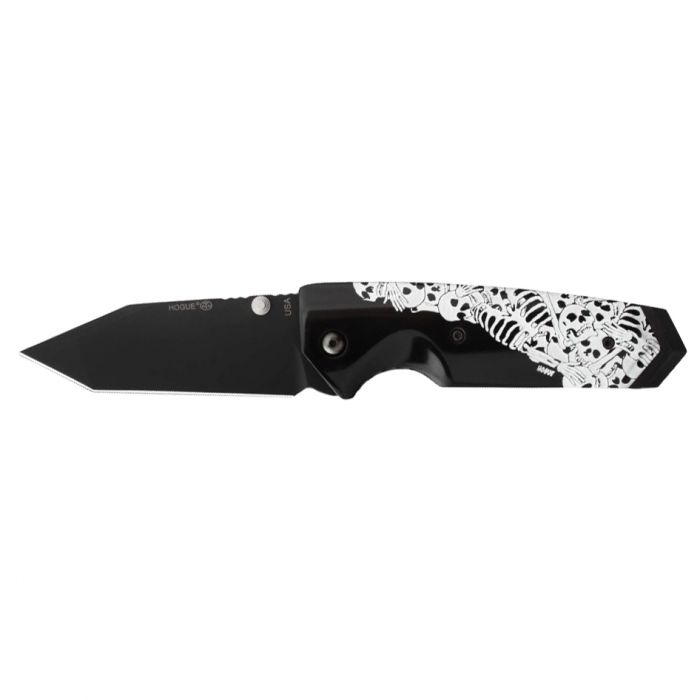 Складной нож Hogue EX-02 Tanto Skulls & Bones, сталь 154CM, рукоять ABS-пластик