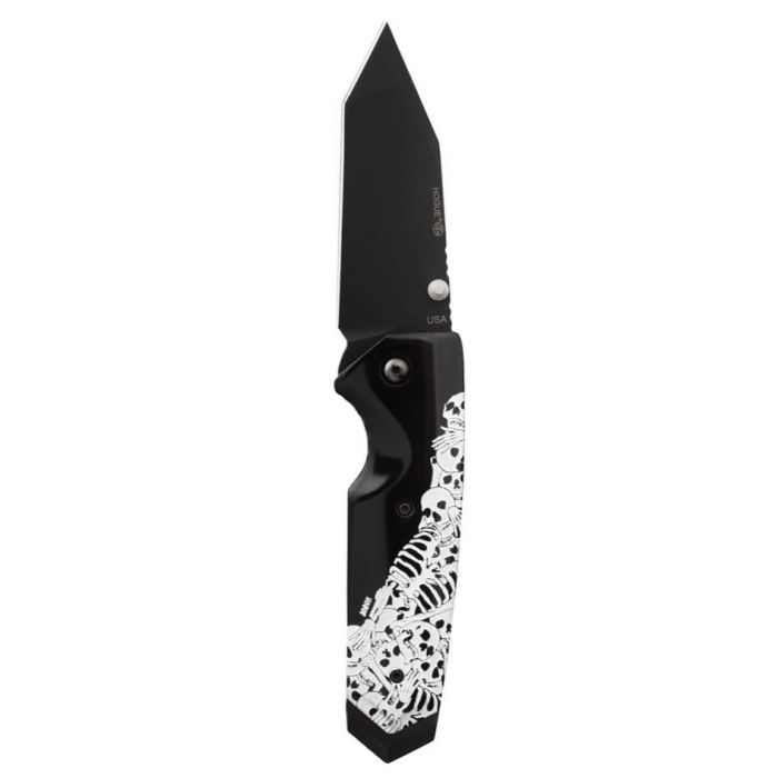 Складной нож Hogue EX-02 Tanto Skulls & Bones, сталь 154CM, рукоять ABS-пластик