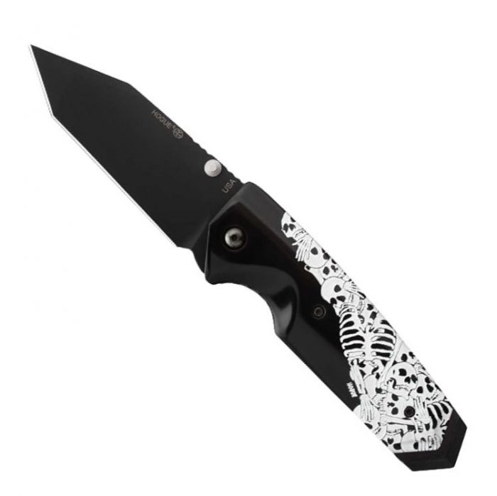 Складной нож Hogue EX-02 Tanto Skulls & Bones, сталь 154CM, рукоять ABS-пластик