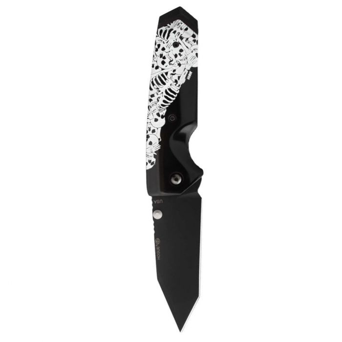 Складной нож Hogue EX-02 Tanto Skulls & Bones, сталь 154CM, рукоять ABS-пластик