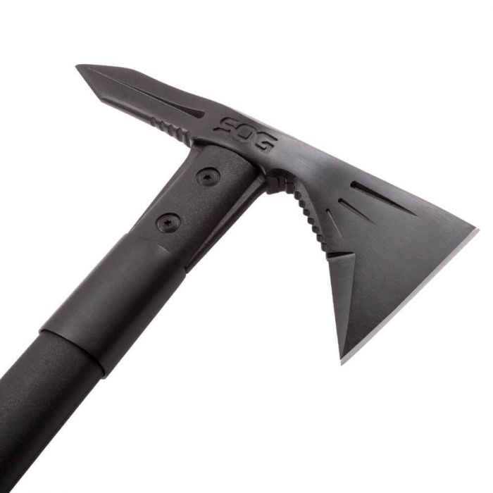 Топор - тактический томагавк Voodoo Hawk Mini Black - SOG F183, сталь 3Cr13MoV Hardcased Black, рукоять термопластик GRN, чёрный