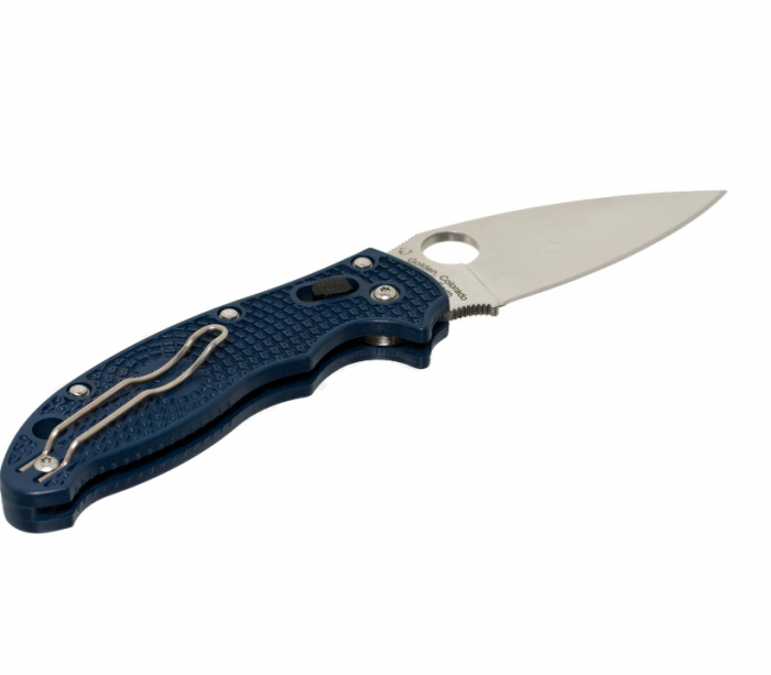 Складной нож Spyderco Manix 2 Lightweight Dark Blue, сталь Crucible CPM® S110V™, рукоять пластик FRCP, синий