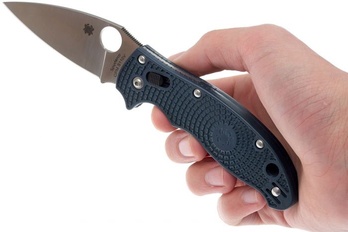 Складной нож Spyderco Manix 2 Lightweight Dark Blue, сталь Crucible CPM® S110V™, рукоять пластик FRCP, синий