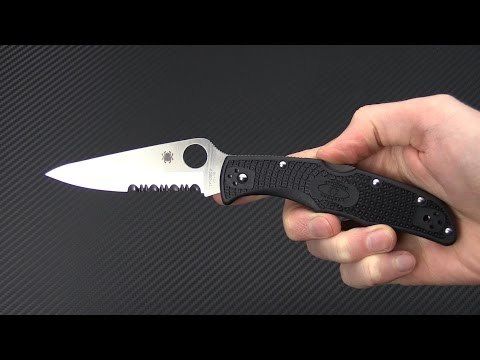 Складной нож Spyderco Endura 4 - 10PSBK, сталь VG-10 Satin Combo, рукоять термопластик FRN, чёрный