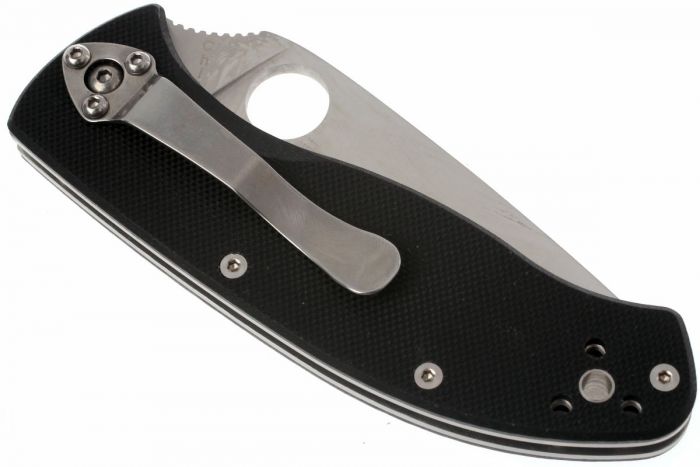 Нож складной Tenacious Spyderco C122GS, сталь 8Cr13MOV Satin Serrated, рукоять стеклотекстолит G-10, чёрный