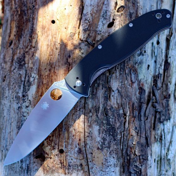 Складной нож Spyderco Resilience™, сталь 8Cr13MOV, рукоять G-10, чёрный